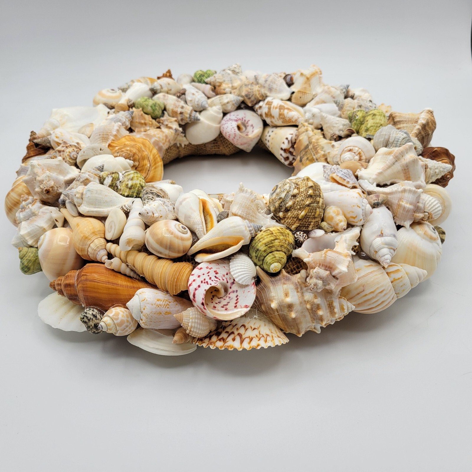 Sea Shells Wreath Candle Ring OOAK Handmade