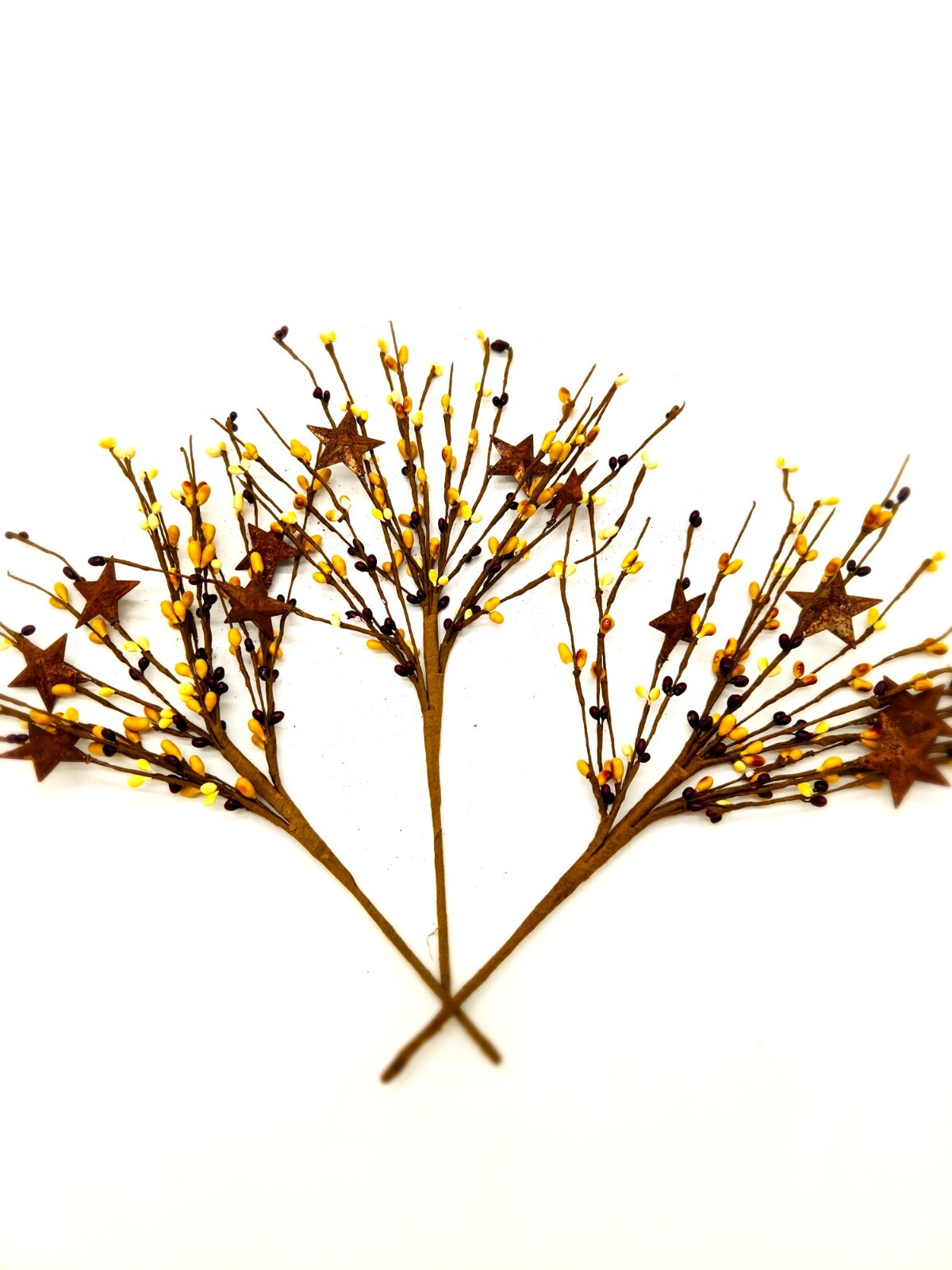Burgundy Cream & Mustard Berry Picks Artificial Berries Spray Home Decor N526