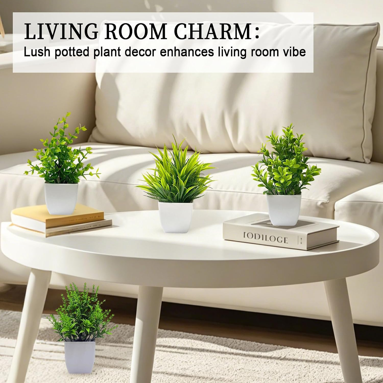 Fake Plants,4Pcs Mini Artificial Plants of Plastic Potted for Home Decor. | Life