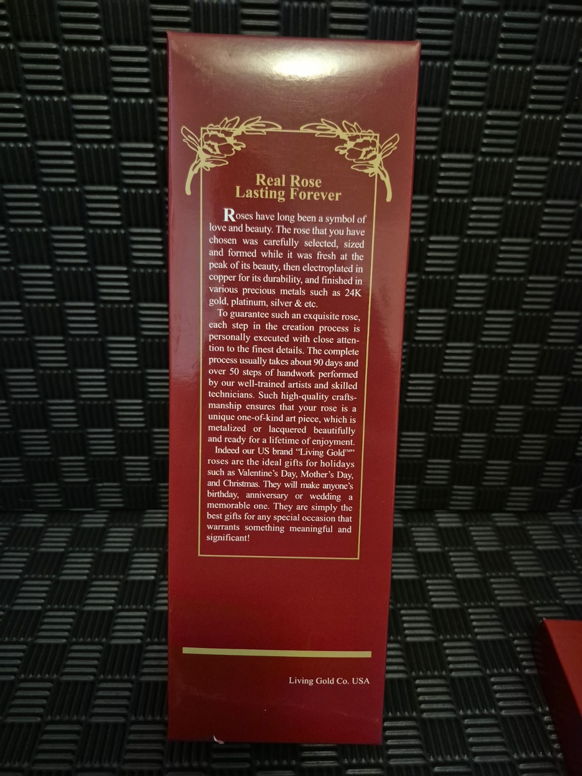 Living Gold Real Yellow Rose – Dipped In 24K Gold – With Box