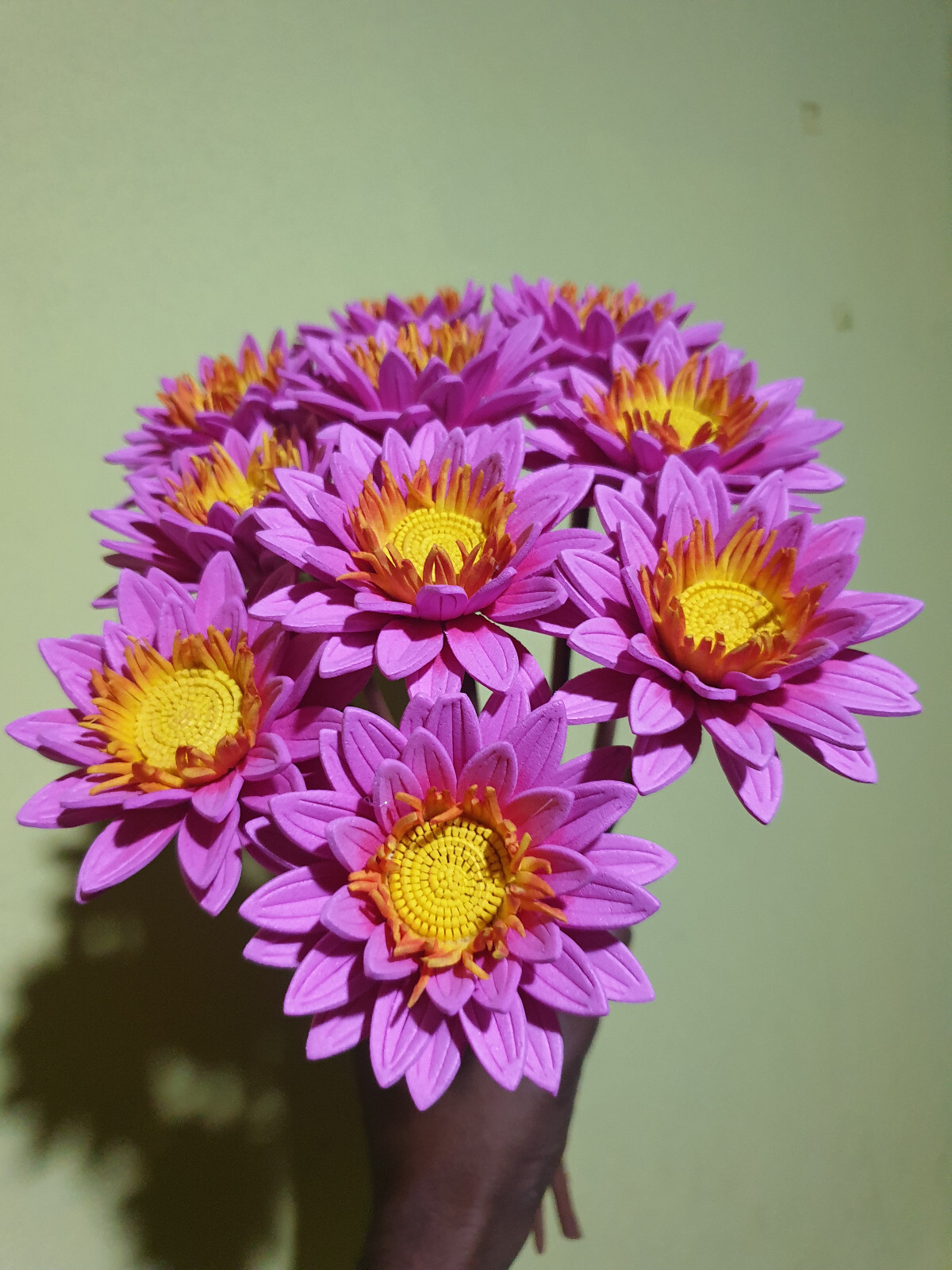 artifical foamsheet flower sunflower hand made 10 flowers have 2 cm flowers