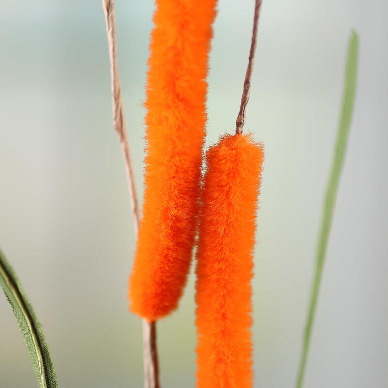 Bulk Package of 24 Orange Artificial 24″ Cattail Stems