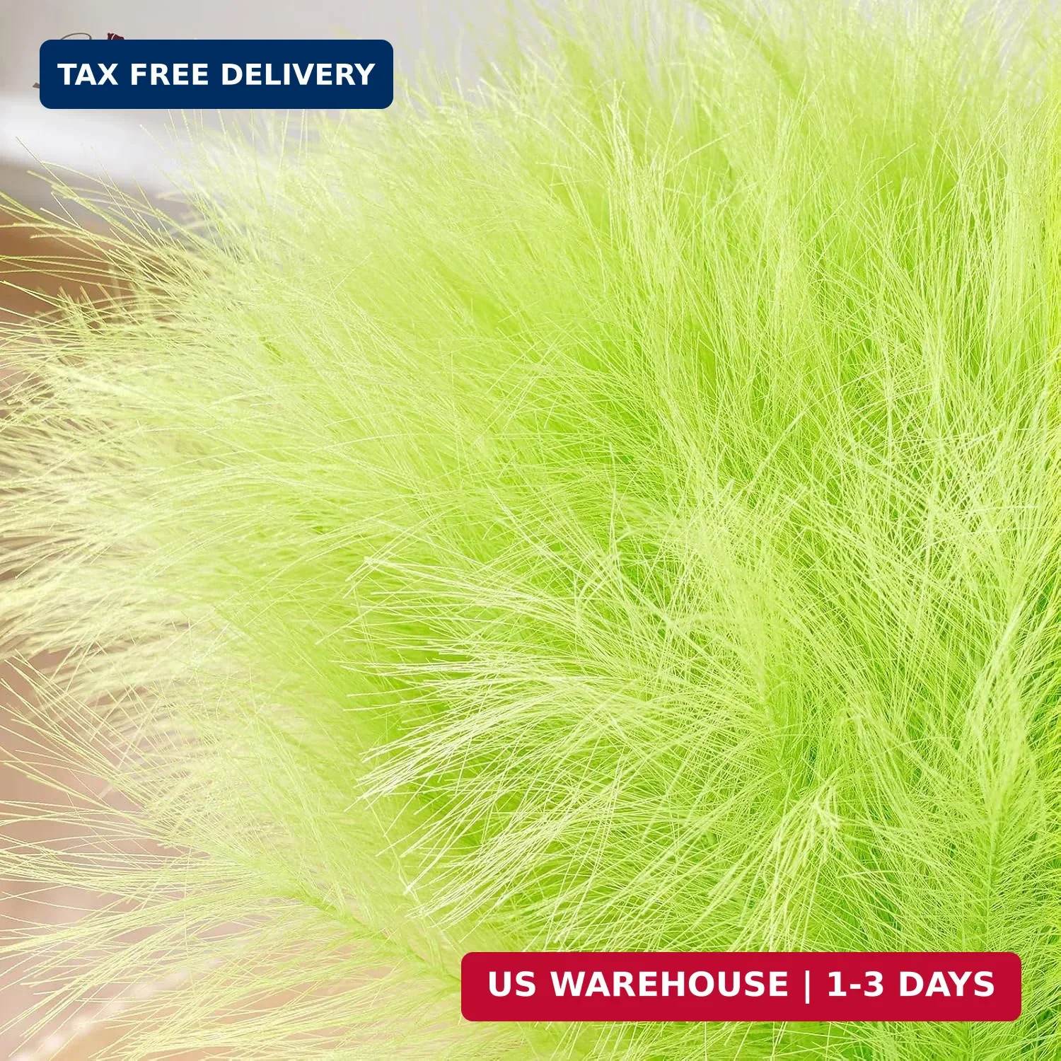 Serwalin 60PCS Pampas Grass Home Decor, 17.7Inch Light Green Faux Pampas Grass B
