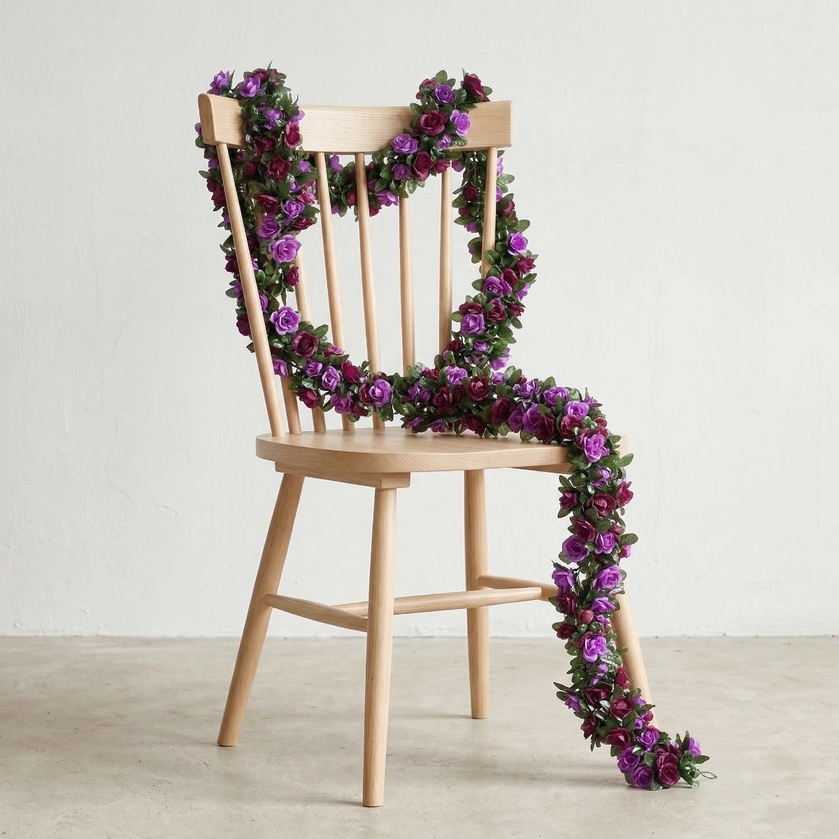 9 Pack 73.8FT Flowers Garland Decorations Plastic Artificial Flowers for Wedding