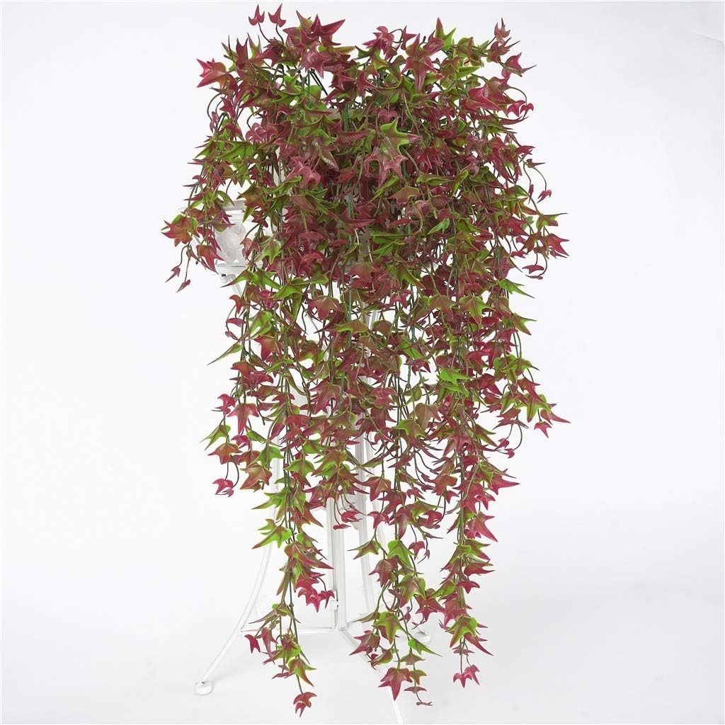 Lifelike Red Ivy Vine – Perfect for Indoor and Outdoor Decoration, 2 Packs
