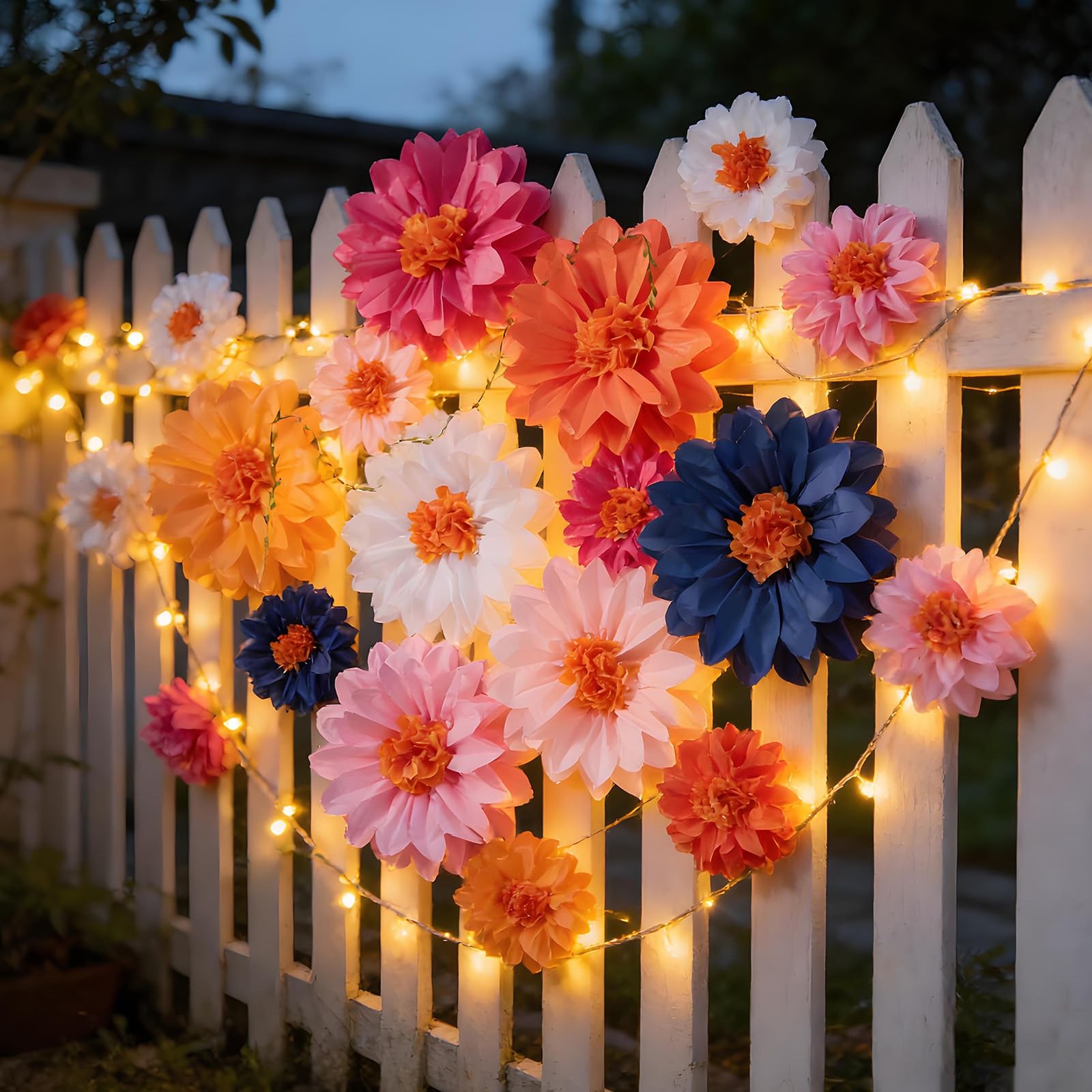Wildflower Flowers, 14 Pcs Flowers Decorations for Wall, 8 in, 14 Inch Tissue…