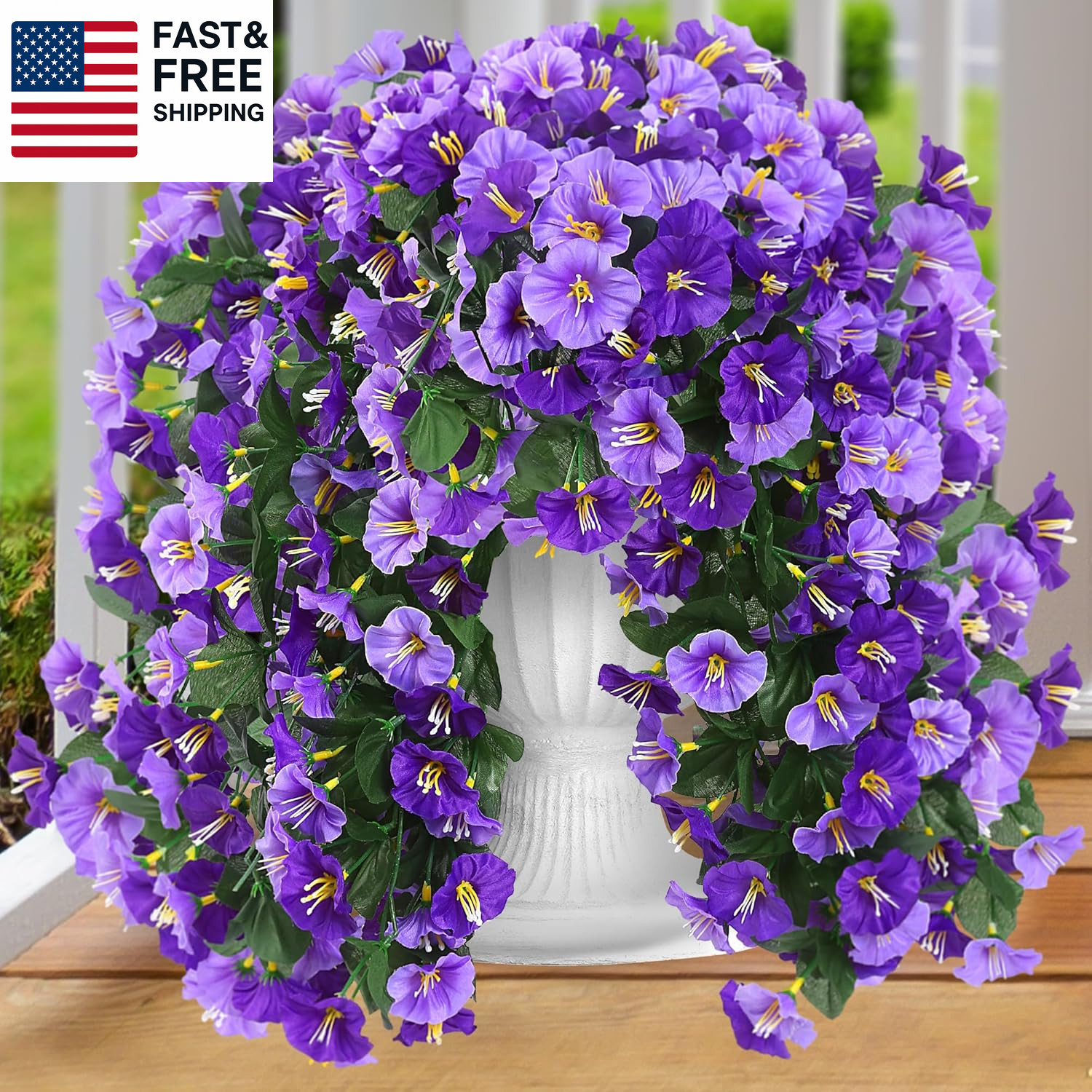 Artificial Fake Hanging Flowers Plants Outdoor outside Spring Summer Decoration