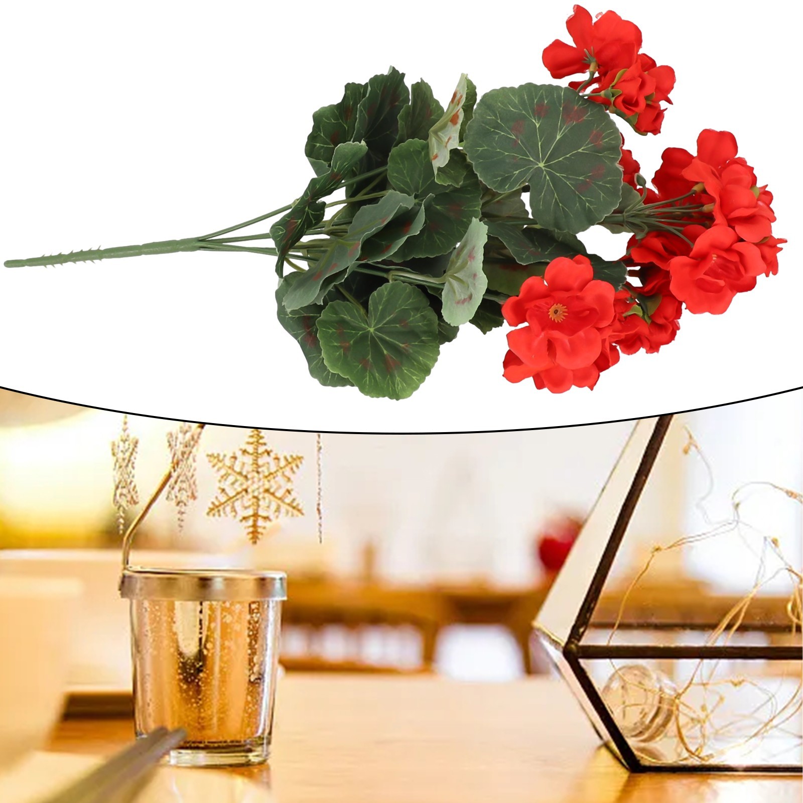 Elegant Artificial Geranium Flowers Add a Touch of Color to Your Space