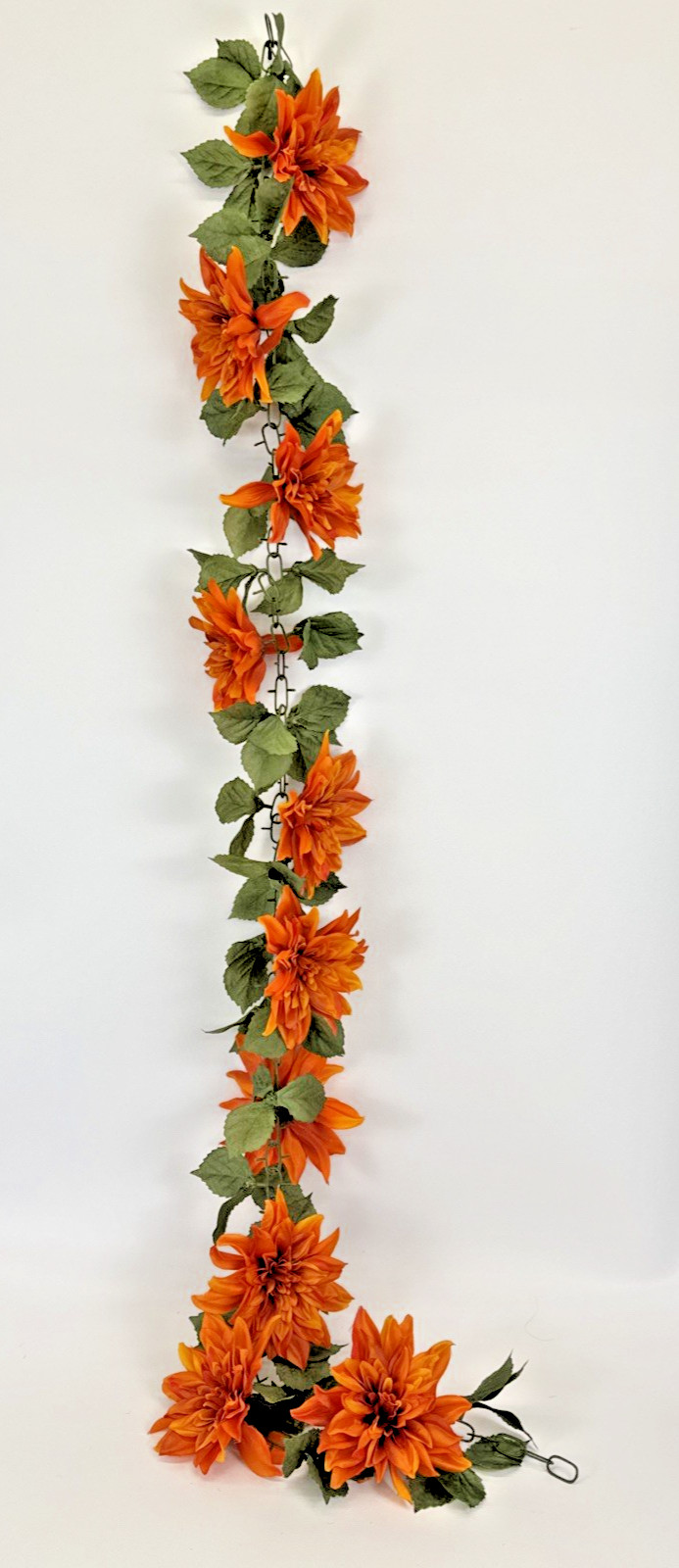 Bloom Room Fall Floral Dahlia Garland 72″ & Mini Pumpkins Daisies Sunflowers