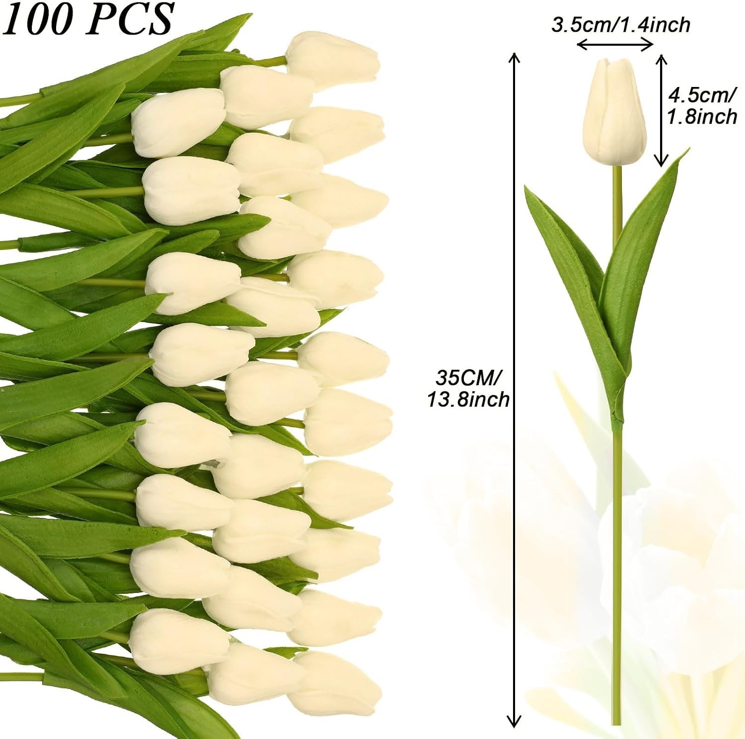 Faux Latex Tulip Bouquet – 100pc Wedding Decor