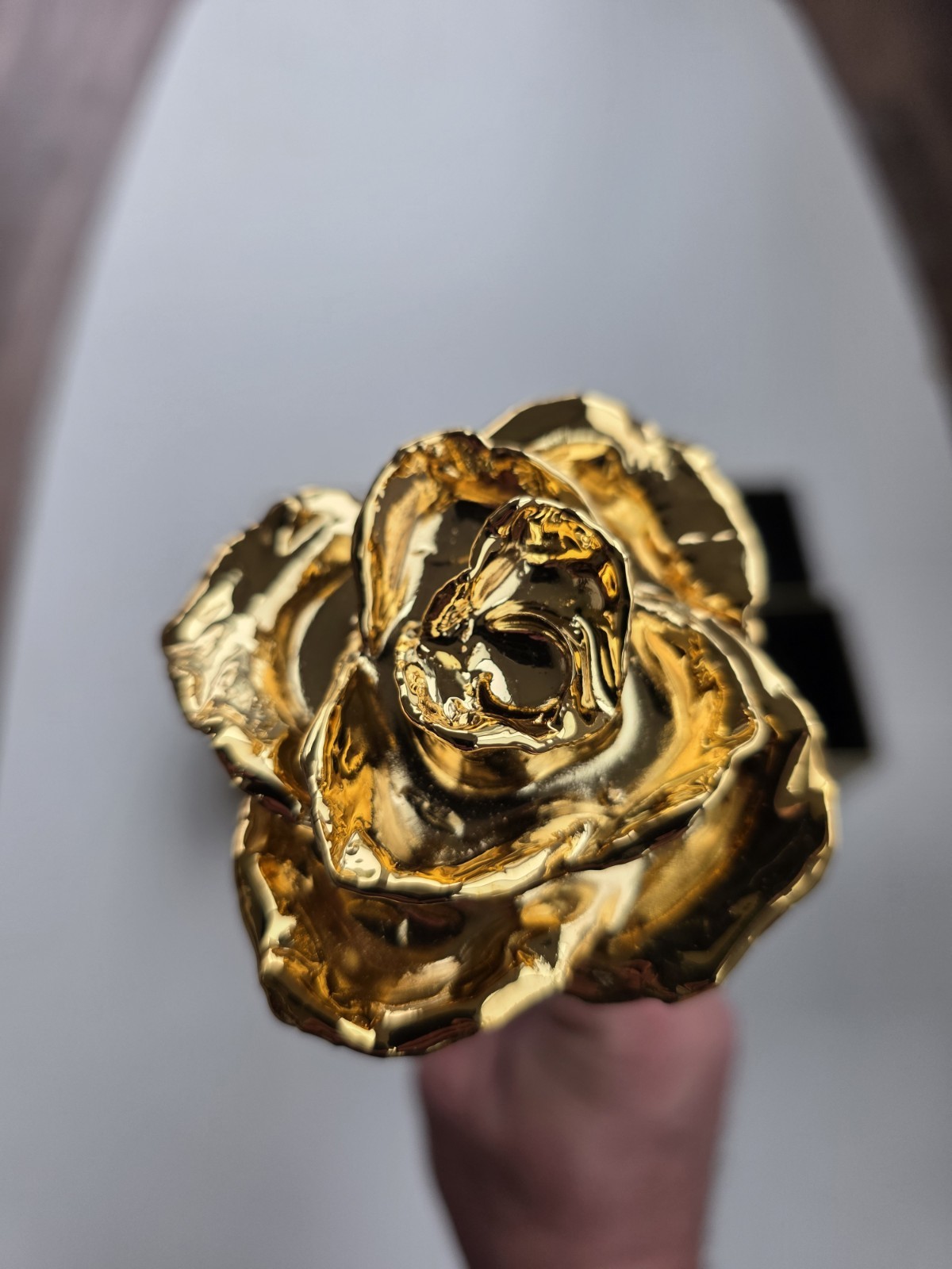 REAL 24K GOLD ROSE, Genuine One Of A Kind Rose Hand Dipped In 24K Gold In Box