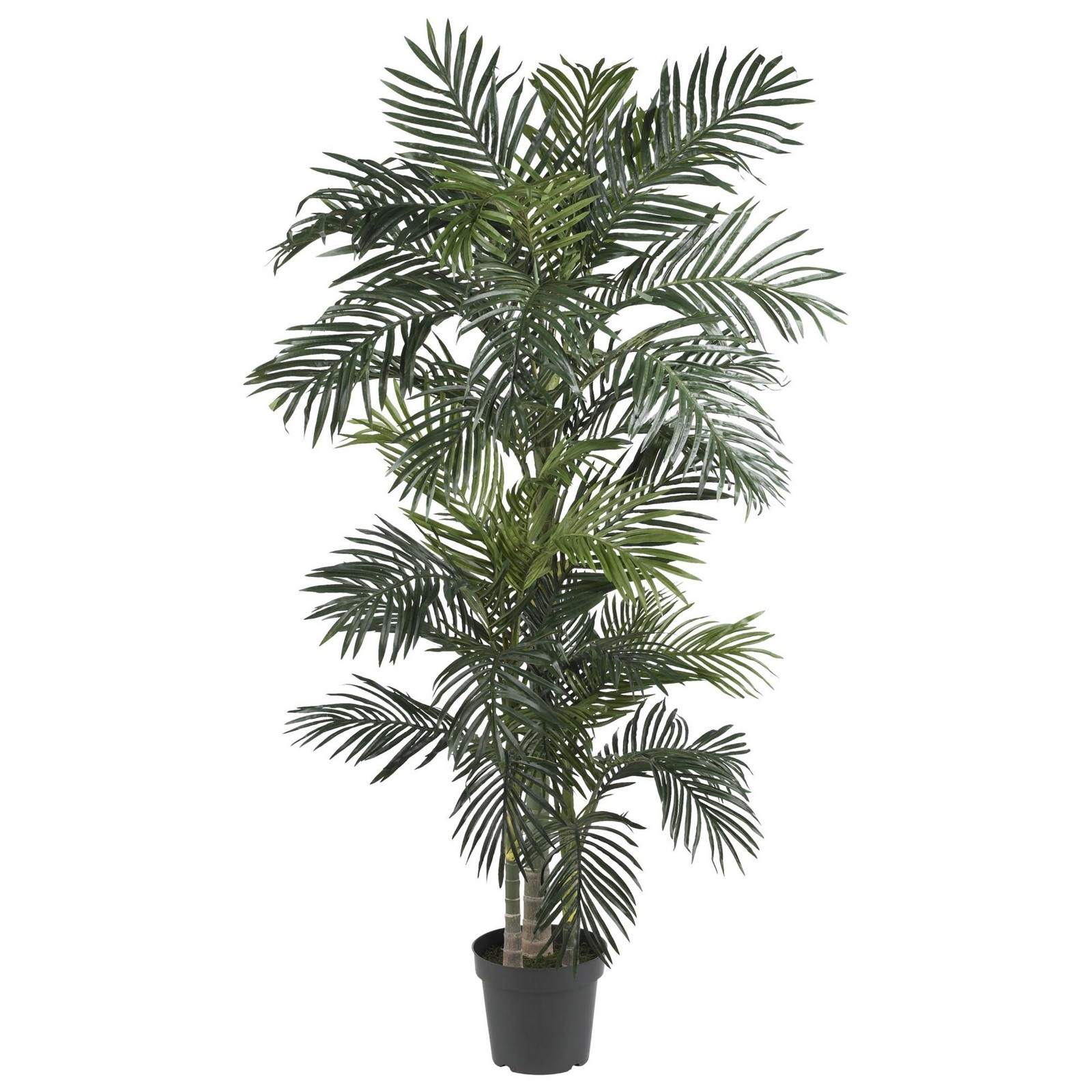 6.5ft Artificial Golden Cane Palm Tree – Lifelike Silk Indoor Plant, Low-Mainten
