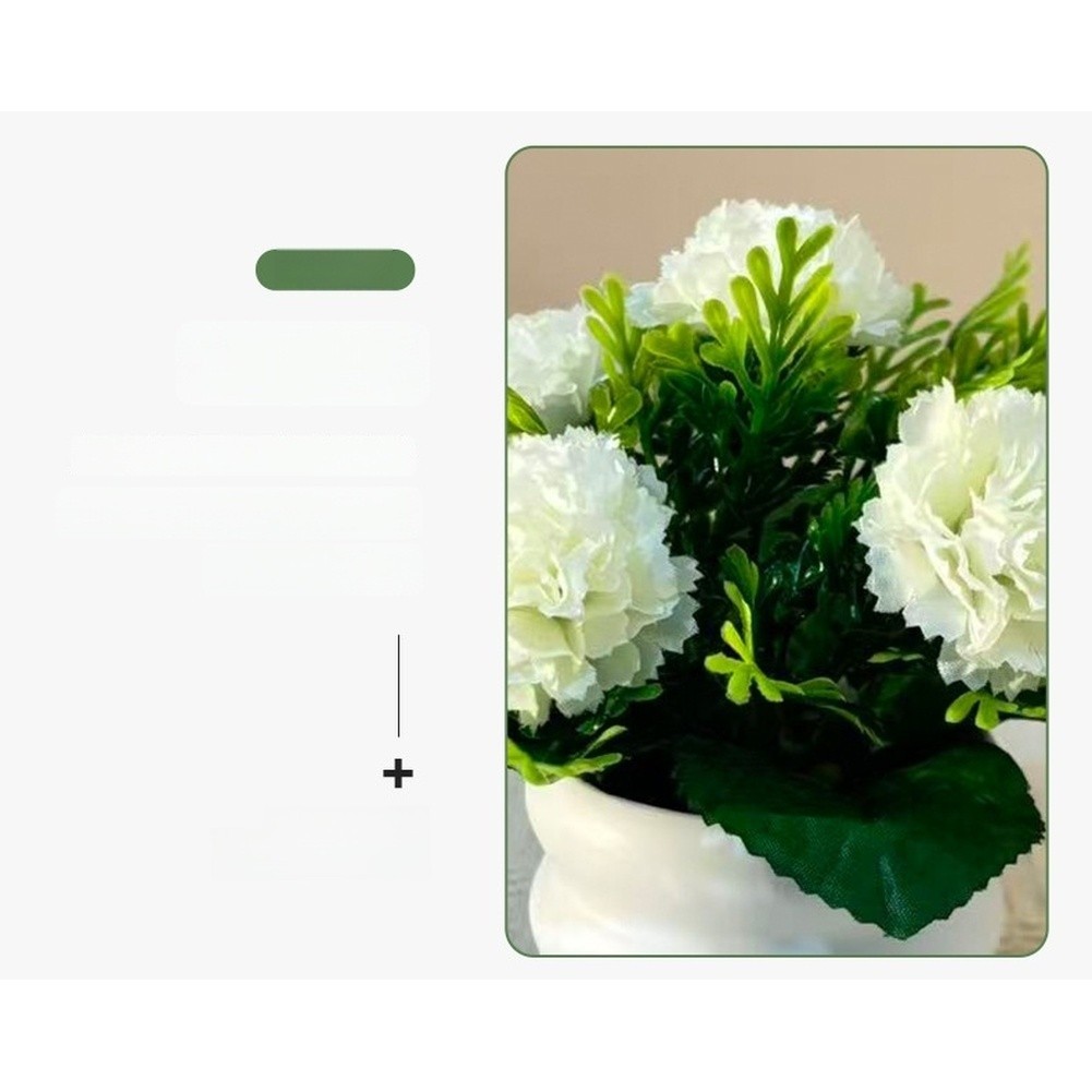 Silk Carnation Flower Arrangement 5 Pack for Living Room Bedroom Decor