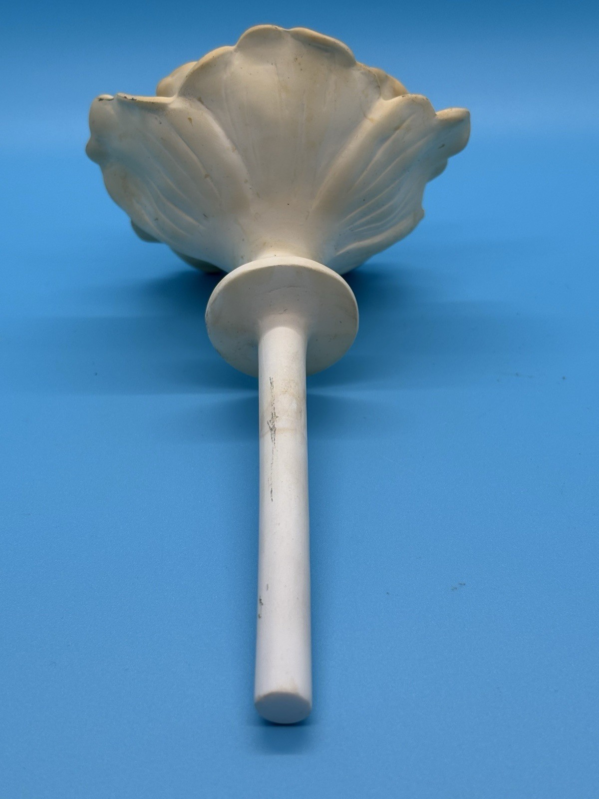 Vintage Ceramic Porcelain White Flower Rose Stem