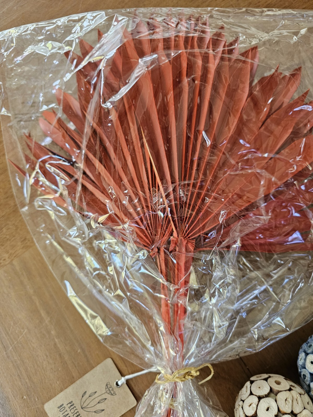 Natural Palm Leaf Branches Organic Orb Vessel Filler Bundle