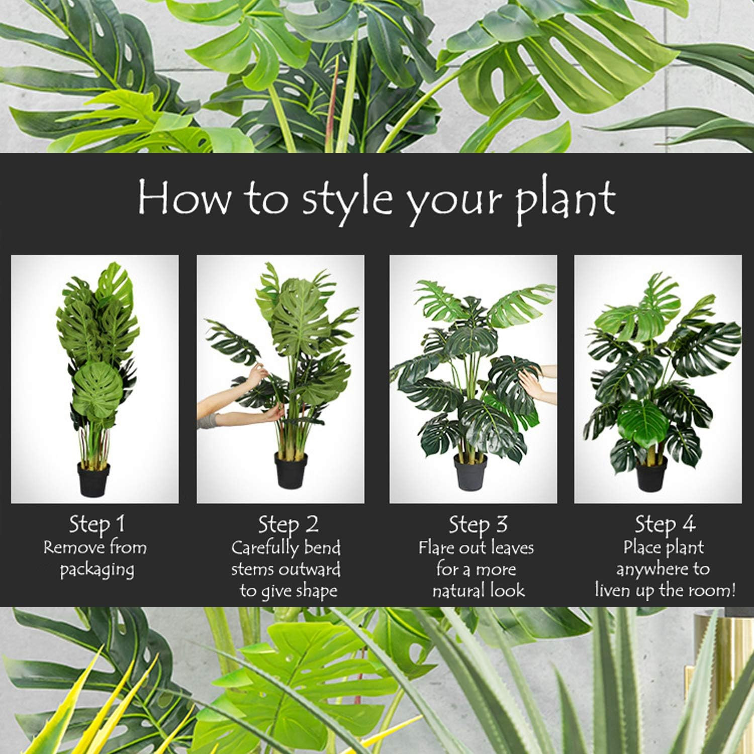 Tropical Palm Trees Artificial Silk Plant with UV Protection – 6.3′ (Pack of 2)