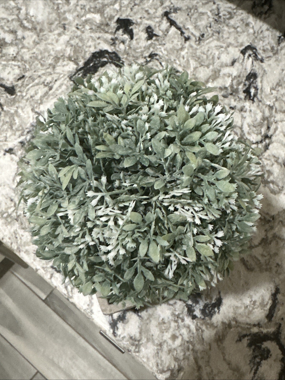 Artificial topiary decorative plant tree green fake grass display grey box