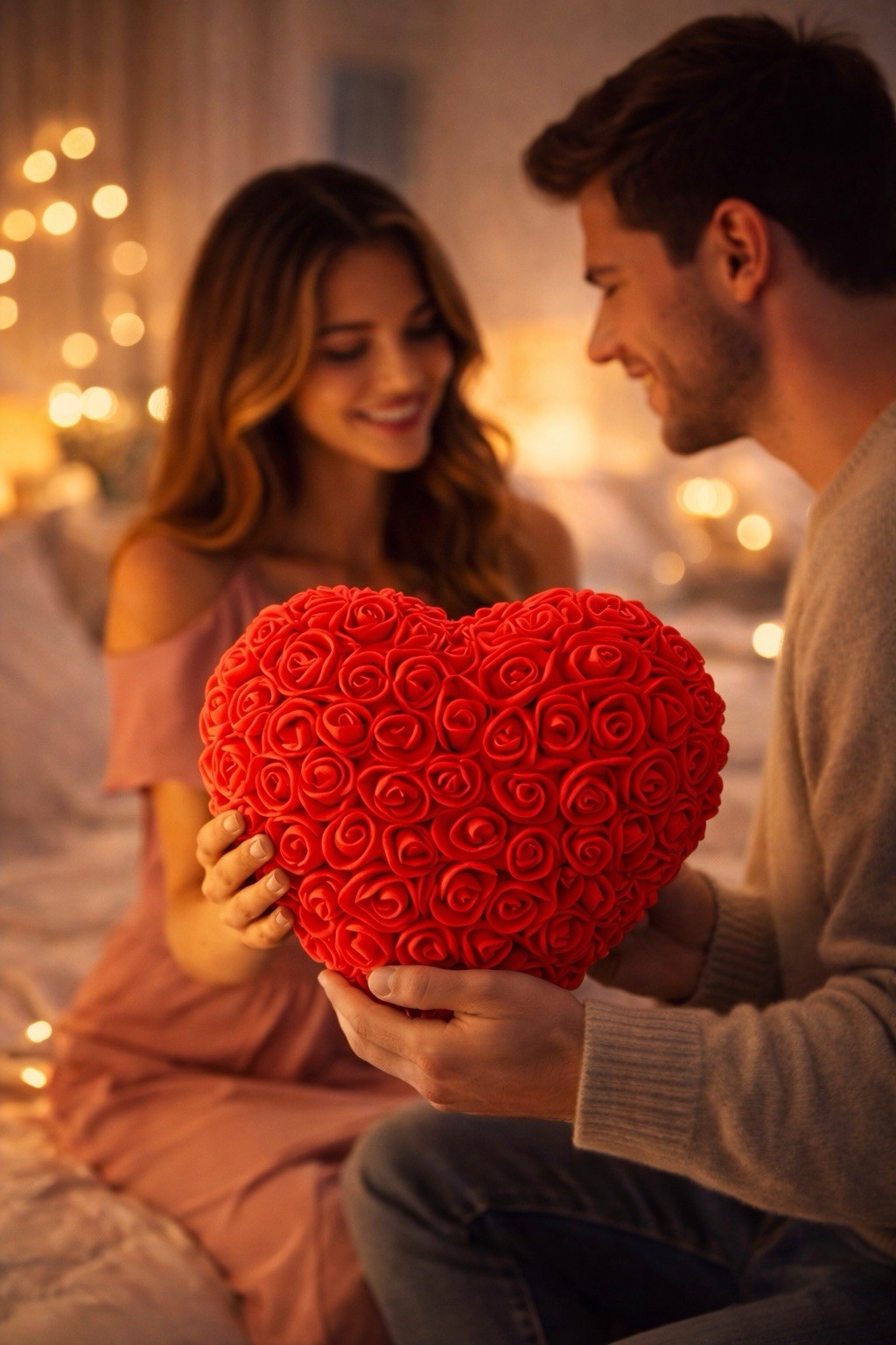 Valentine’s Heart Rose Floral Foam Decor