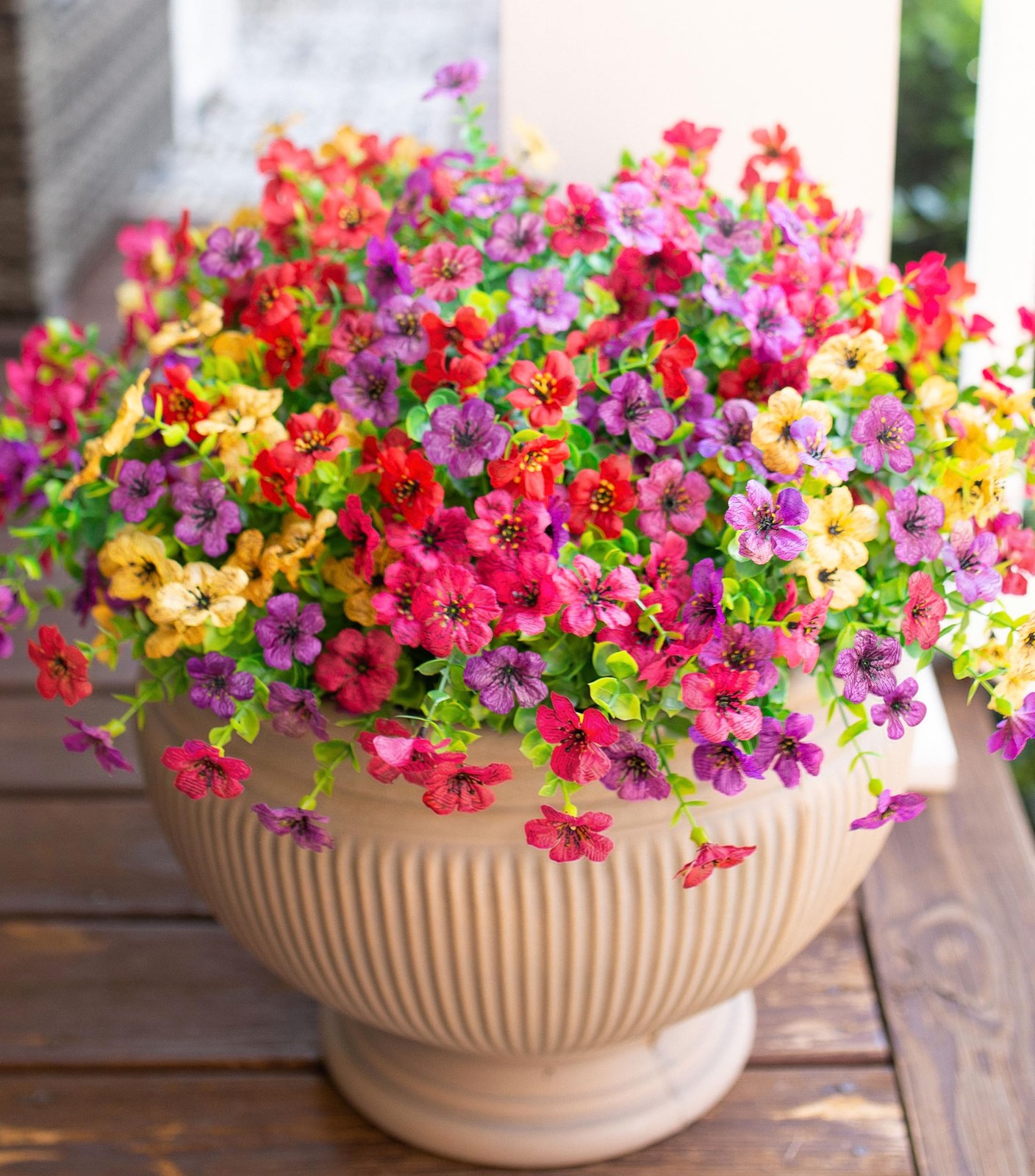 Artificial Flowers for Outdoor Indoor Garden Home Decoration, Faux Flower Dai…