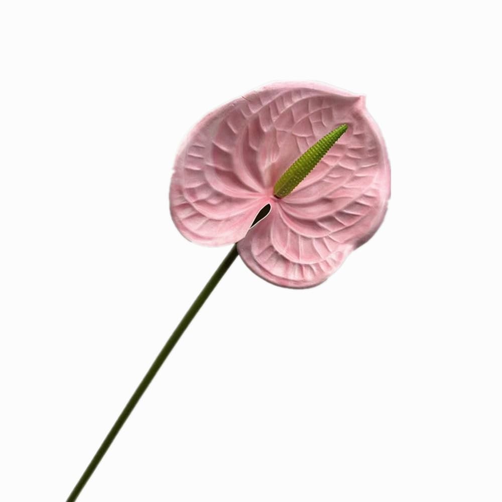 8pcs Pink Anthurium Artificial Flowers Lifelike Flower 5.5″ Head for Table Ce…