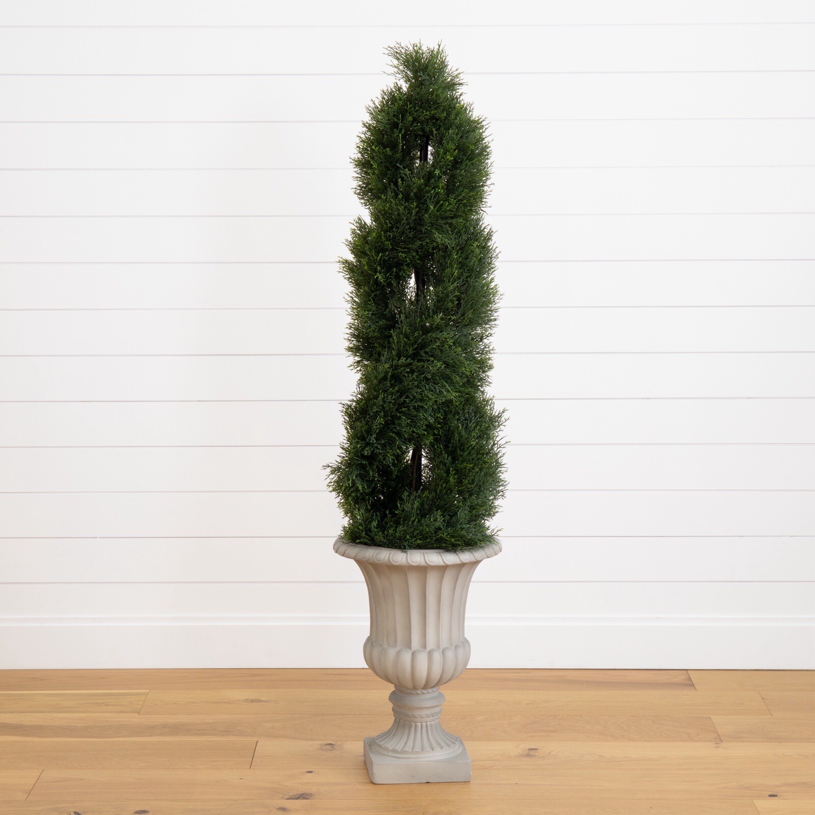 5’ Cedar Cypress Topiary Pond Spiral Tree UV Indoor/Outdoor. Retail $448