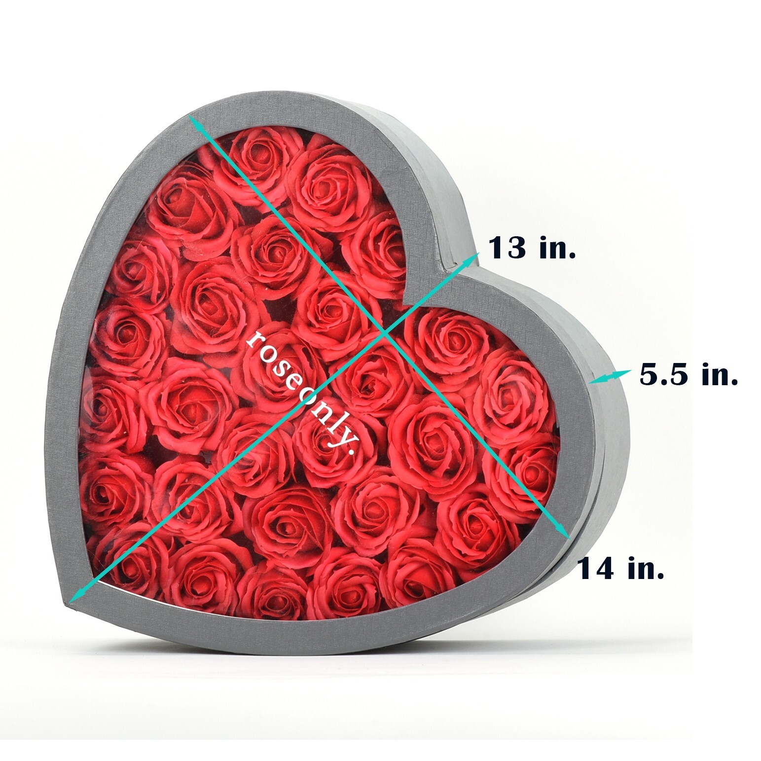 Valentine’s Day Gift Girlfriend Wife Rose Soap Flower Heart Shaped Box Love