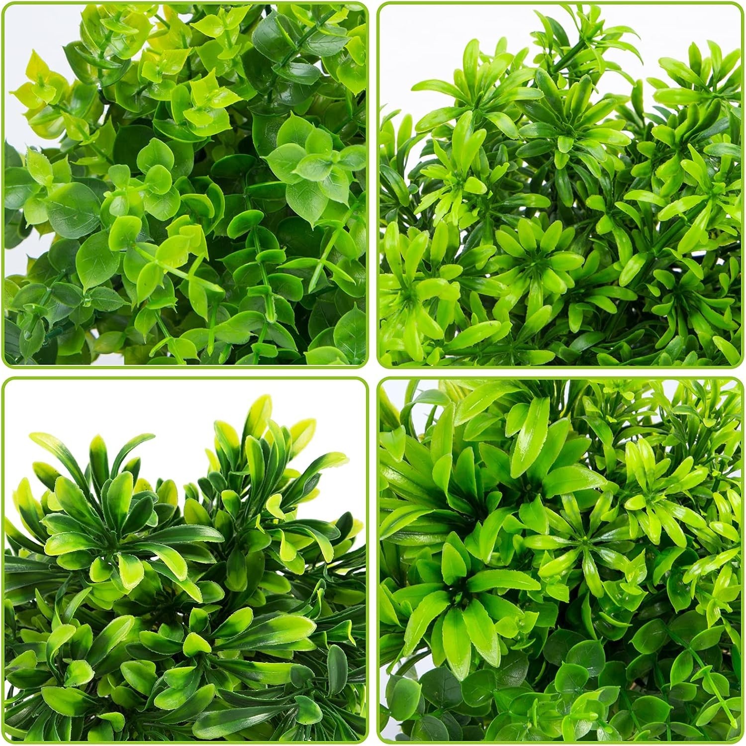 6 Bundles Faux Greenery Stems – UV Resistant Eucalyptus & Rosemary for Home D…