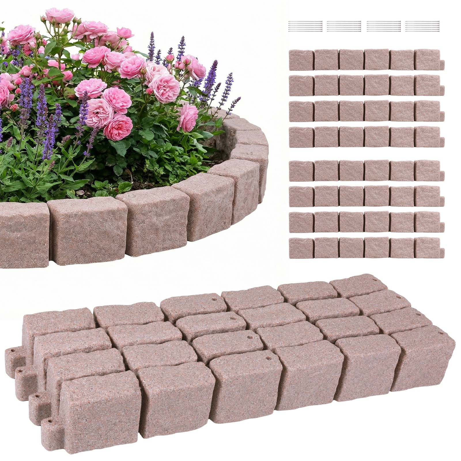 Faux Stone Landscape Edging Garden Fence Imitation Stone for Home Improvement
