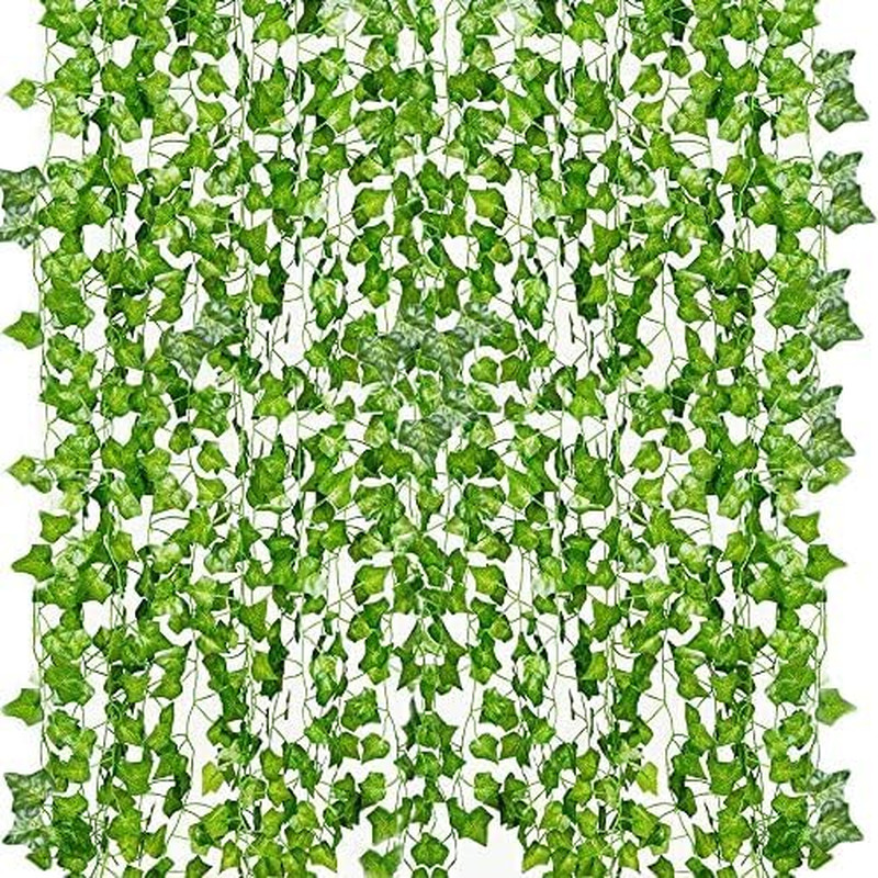 Pack de 12 hilos de hiedra artificial 84 pies guirnalda verde