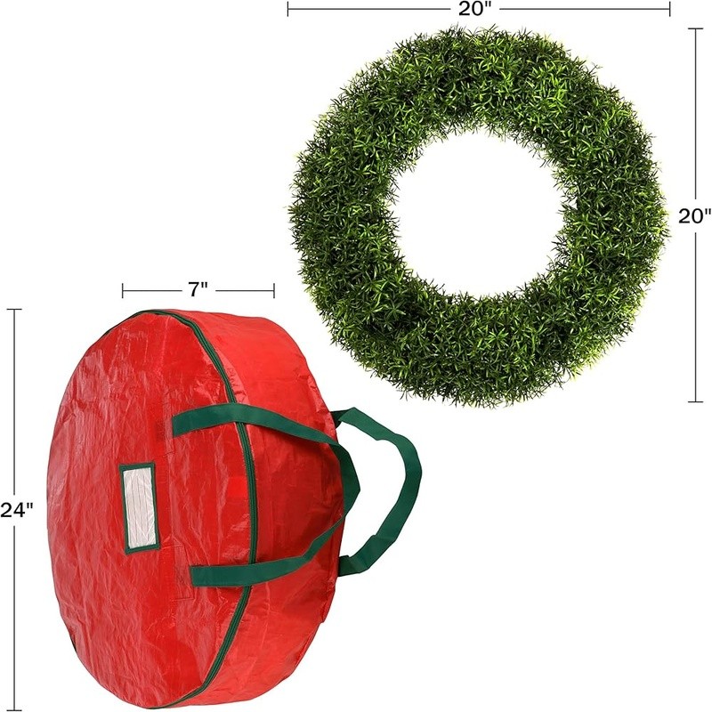 All-Season Wreath & Tote Set UV Resistant Artificial Greenery Home Decor New