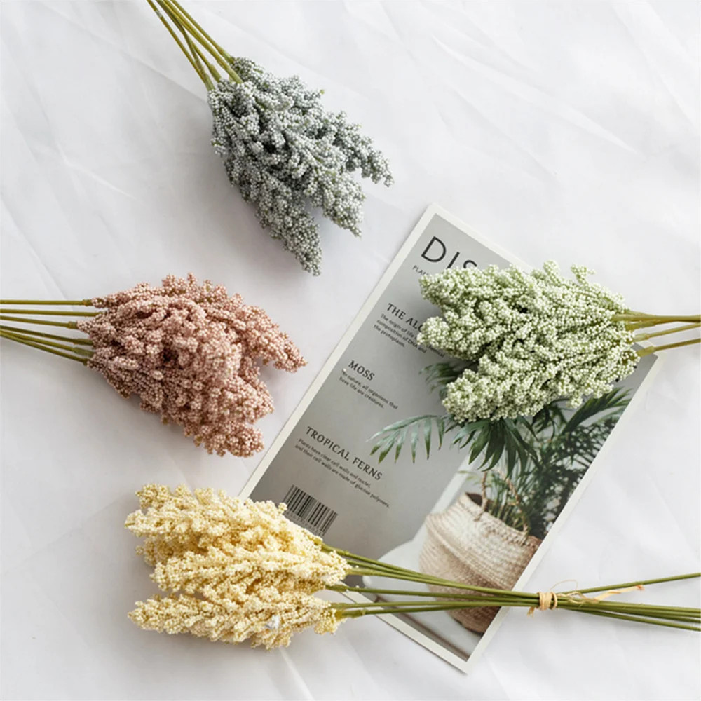 6 Pieces /Bundle PE Lavender Artificial Flower Wall Wholesale Plant Decoration B