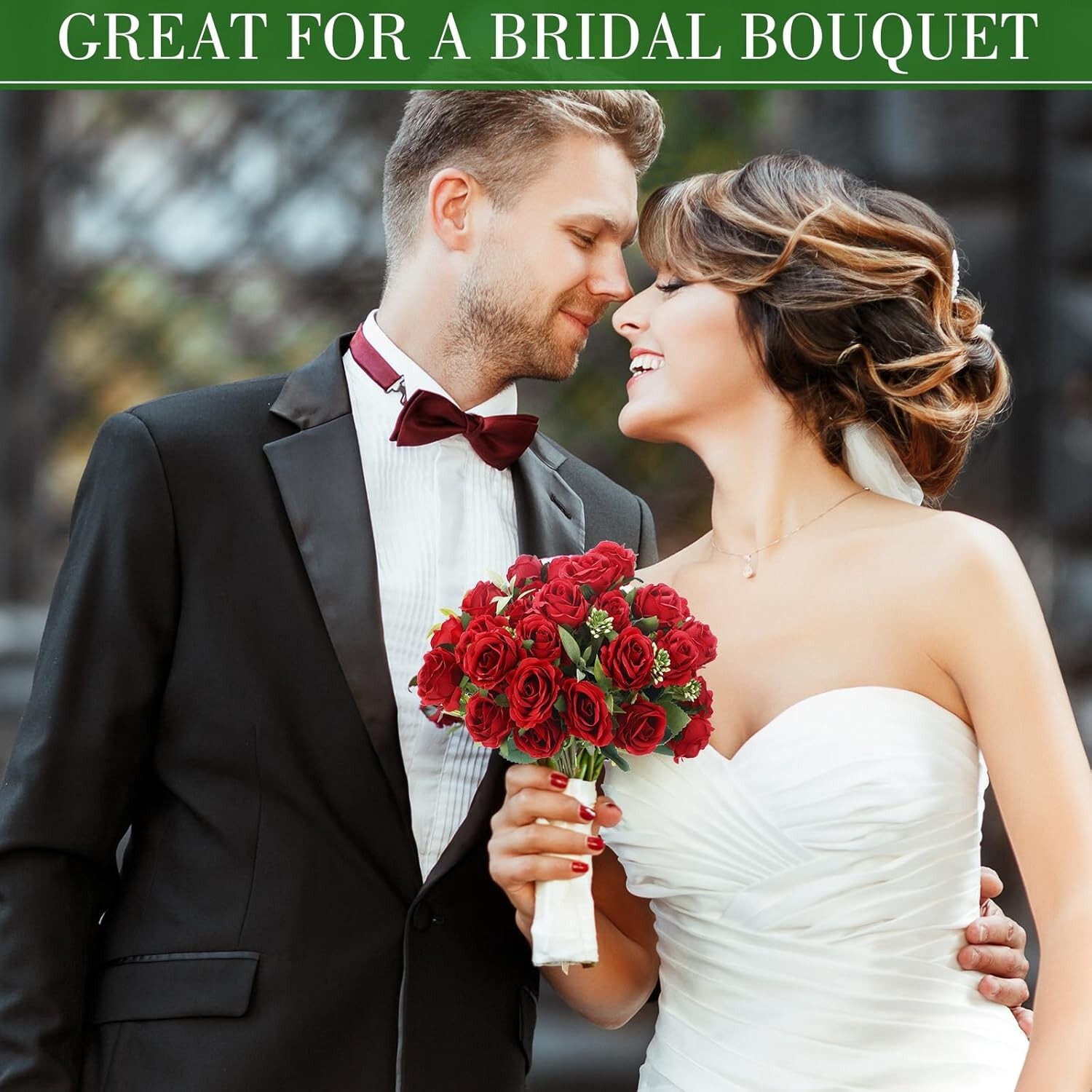 16 Bunches 12 in Artificial Mini Rose Bouquet 160 Heads Bridal Flower Bouquet…
