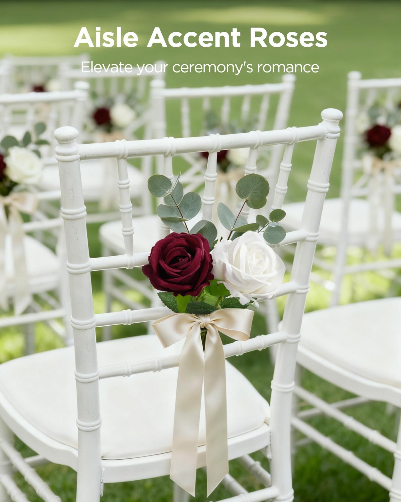 50 PCS Burgundy Artificial Rose Fake Velvet Silk Flower Wedding Decor Bulk