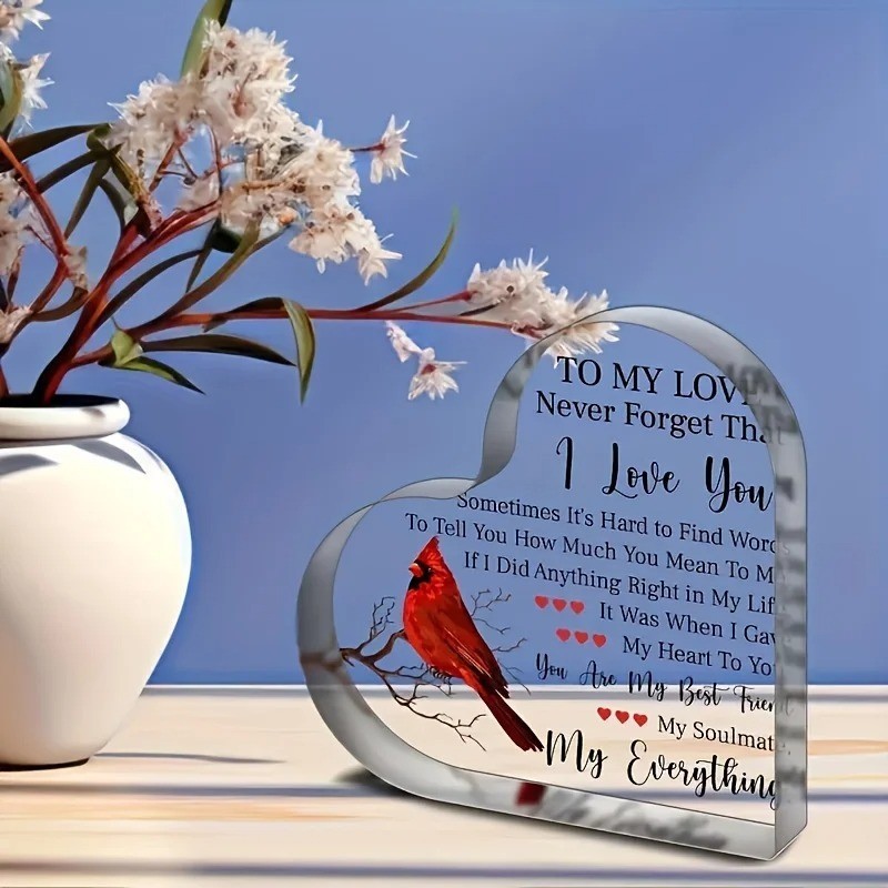 Romantic Acrylic Gift for Girlfriend Valentine Anniversary Love Keepsake