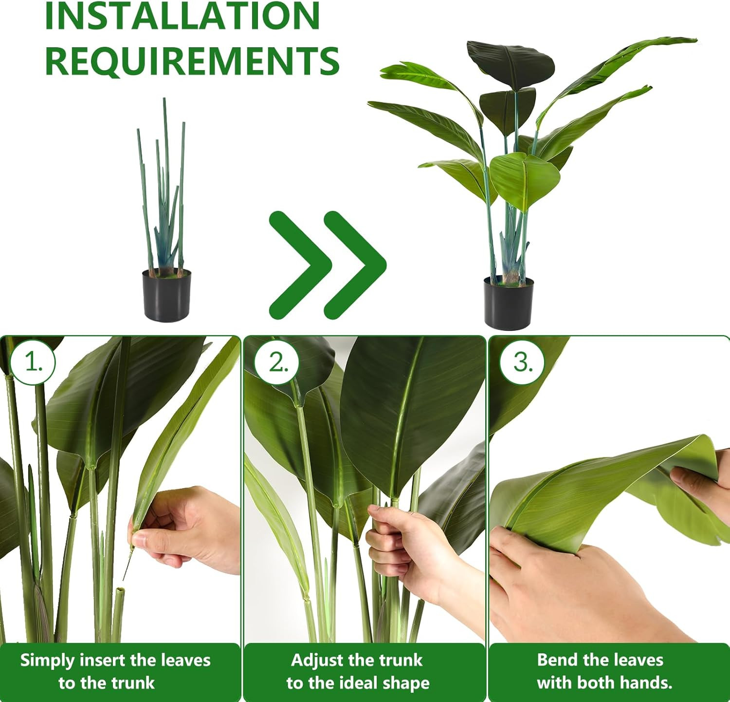 Lifelike Artificial Bird of Paradise Plant – 120cm Tropical Faux Tree