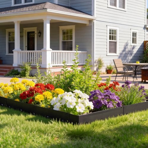 Galvanized Steel Landscape Edging, 6-Pack 40 x 8.15 Inch Metal Edging for Landsc