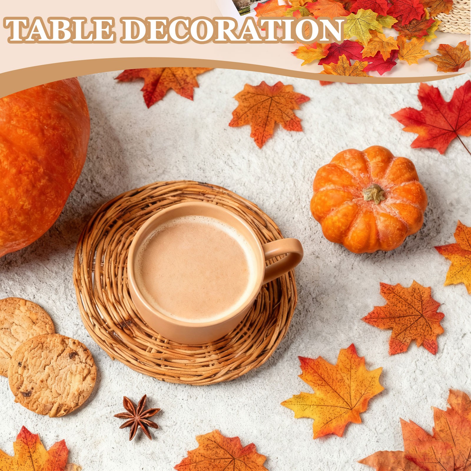 400Pcs Fall Leaves 3.3 Inch Colored Mixed Fake Leaf, Yellow