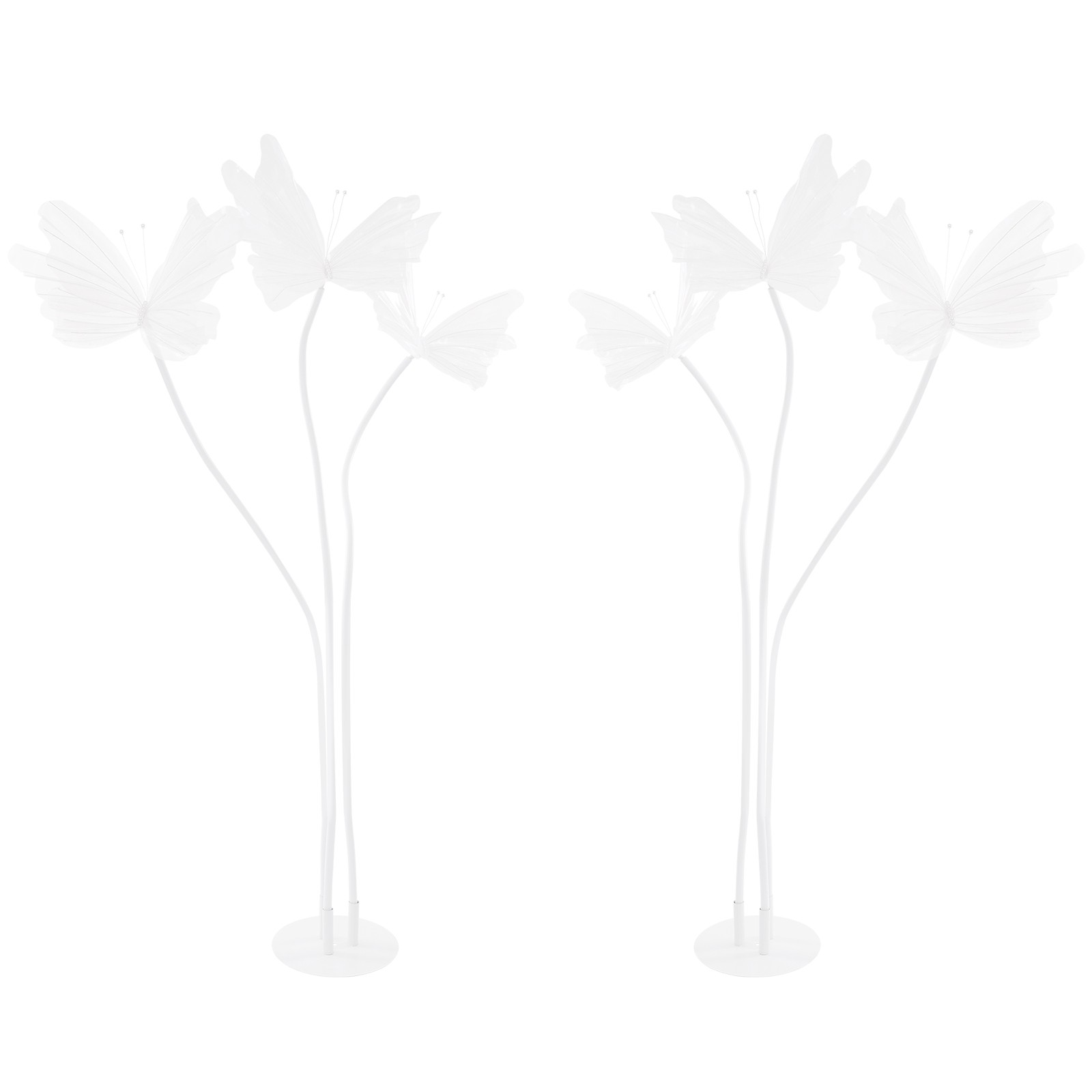 Butterfly Decoration with Standing Base, Artificial Decoration Butterflies White