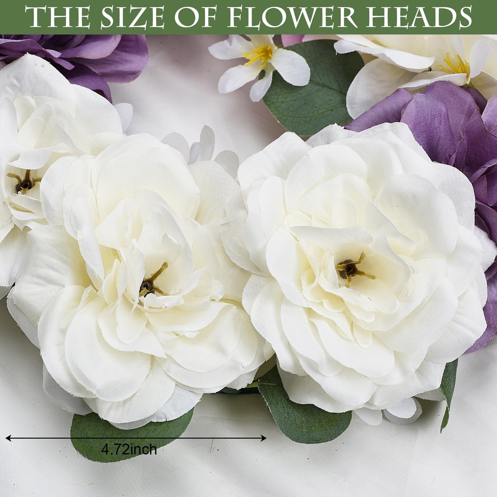 50 PCS Artificial Silk Roses Flower Heads for Wedding Decorations White DIY