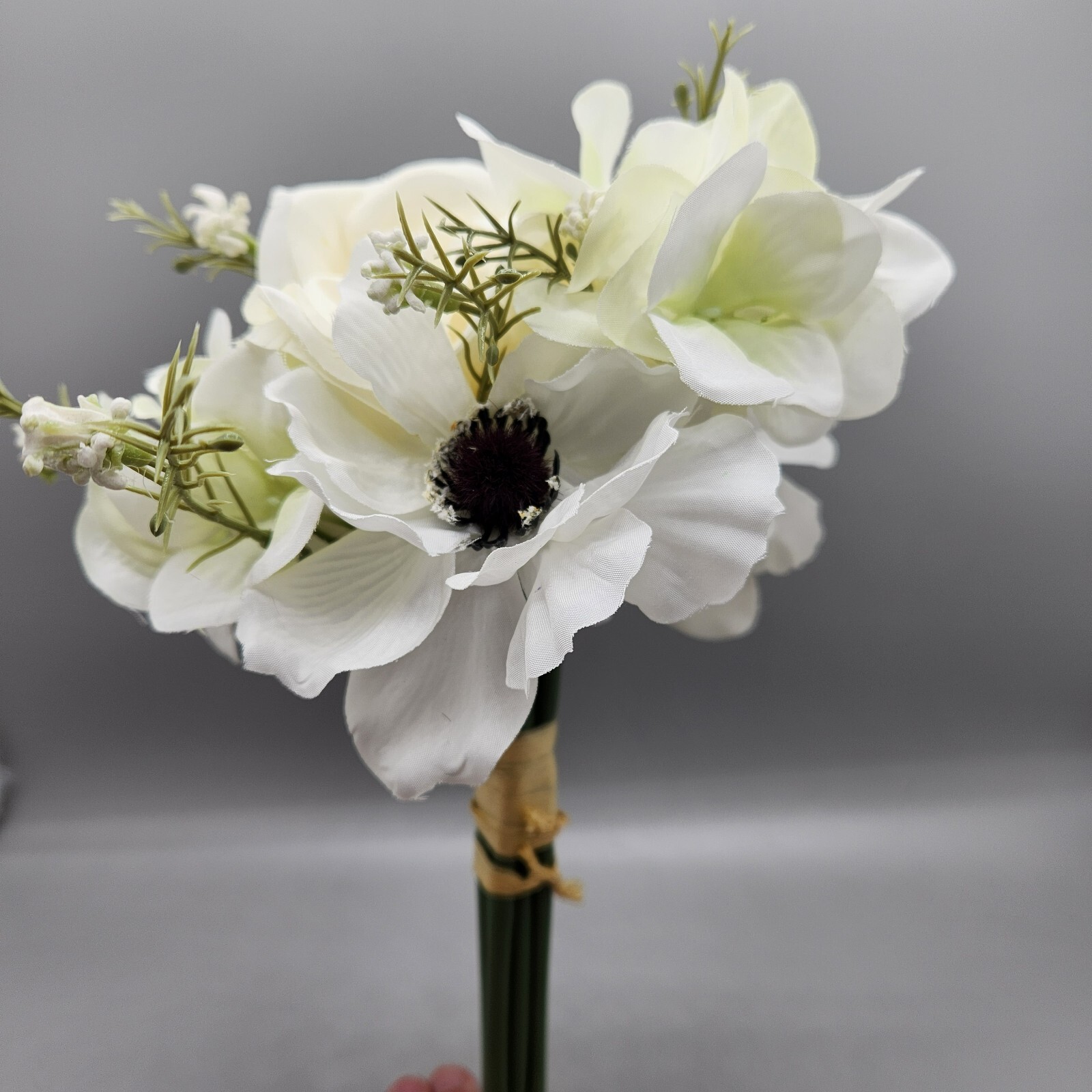 Artificial Floral Small Boquet White Wedding Party Decor Crafts Centerpiece