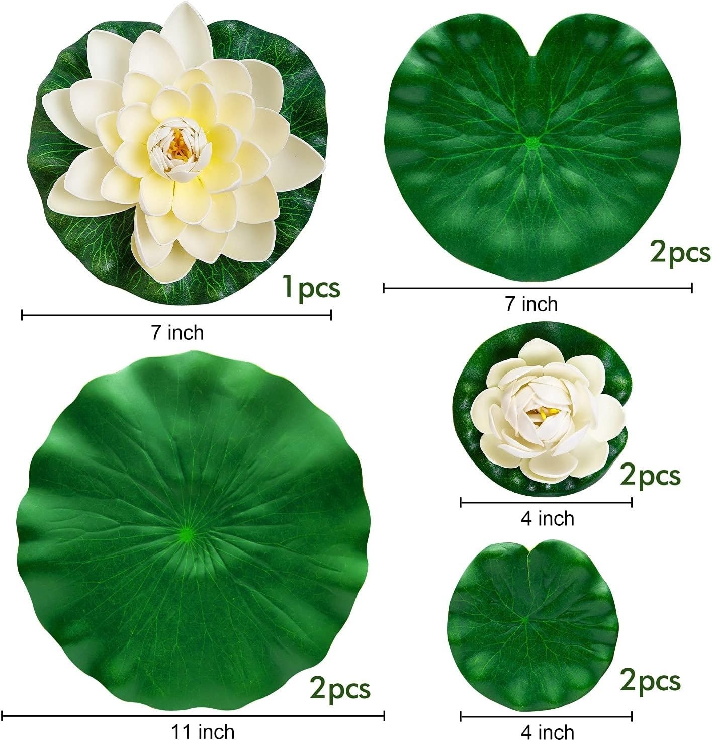 Charming 9 PCS Irregular Foam Lily Pads – Perfect for Summer Garden Decor