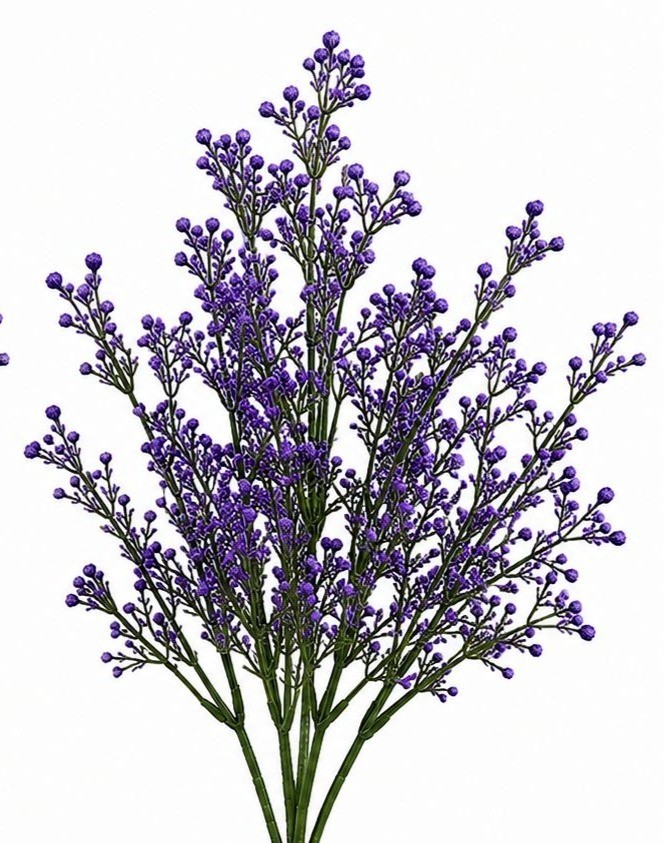 Faux Purple Berry Stems Set of 2 Bushes Artificial Berry Spray Farmhouse Floral