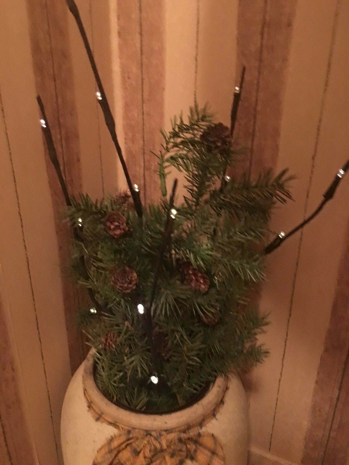 5 Lighted Branch stems with white lights – Battery Operated