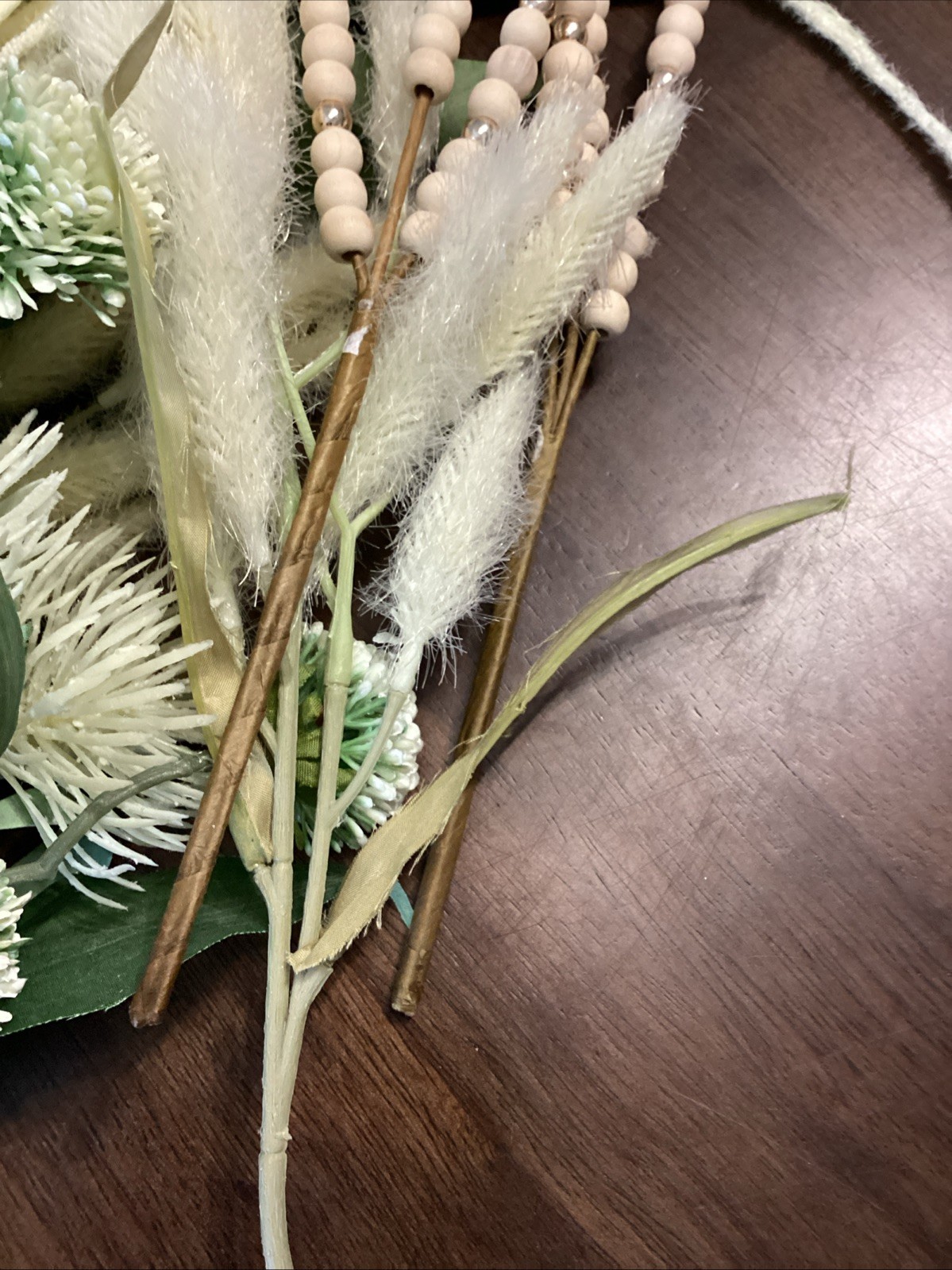 Faux Flowers. Assorted Cream And White Floral Stems, Greenery,