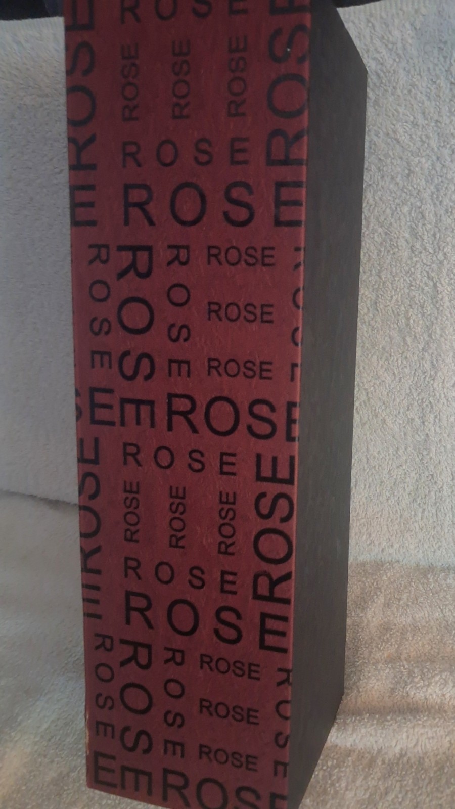 Red Forever Rose. Lacquer With Gold Trim With Stand. In Original Box.