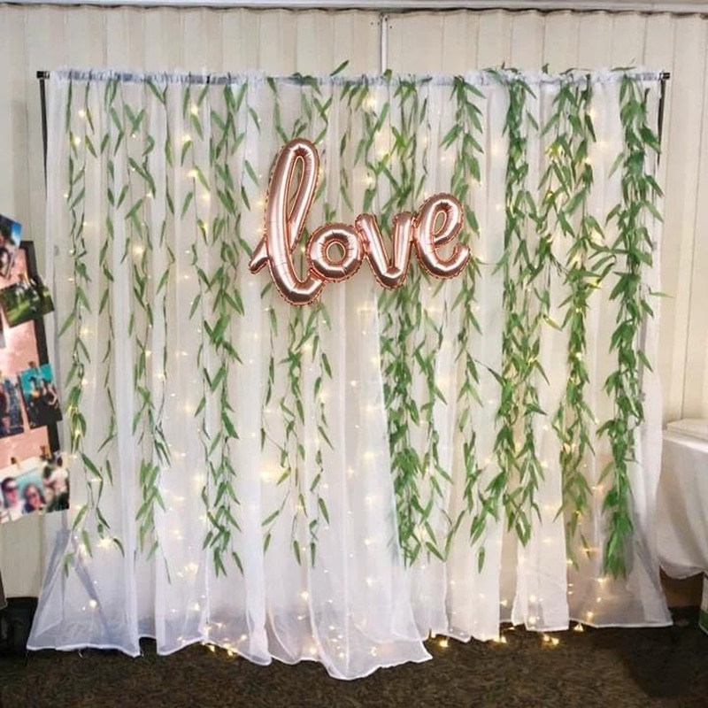 50Pcs 300FT Artificial Vine Hanging Greenery Garland Jungle Vines Faux Willow Ra