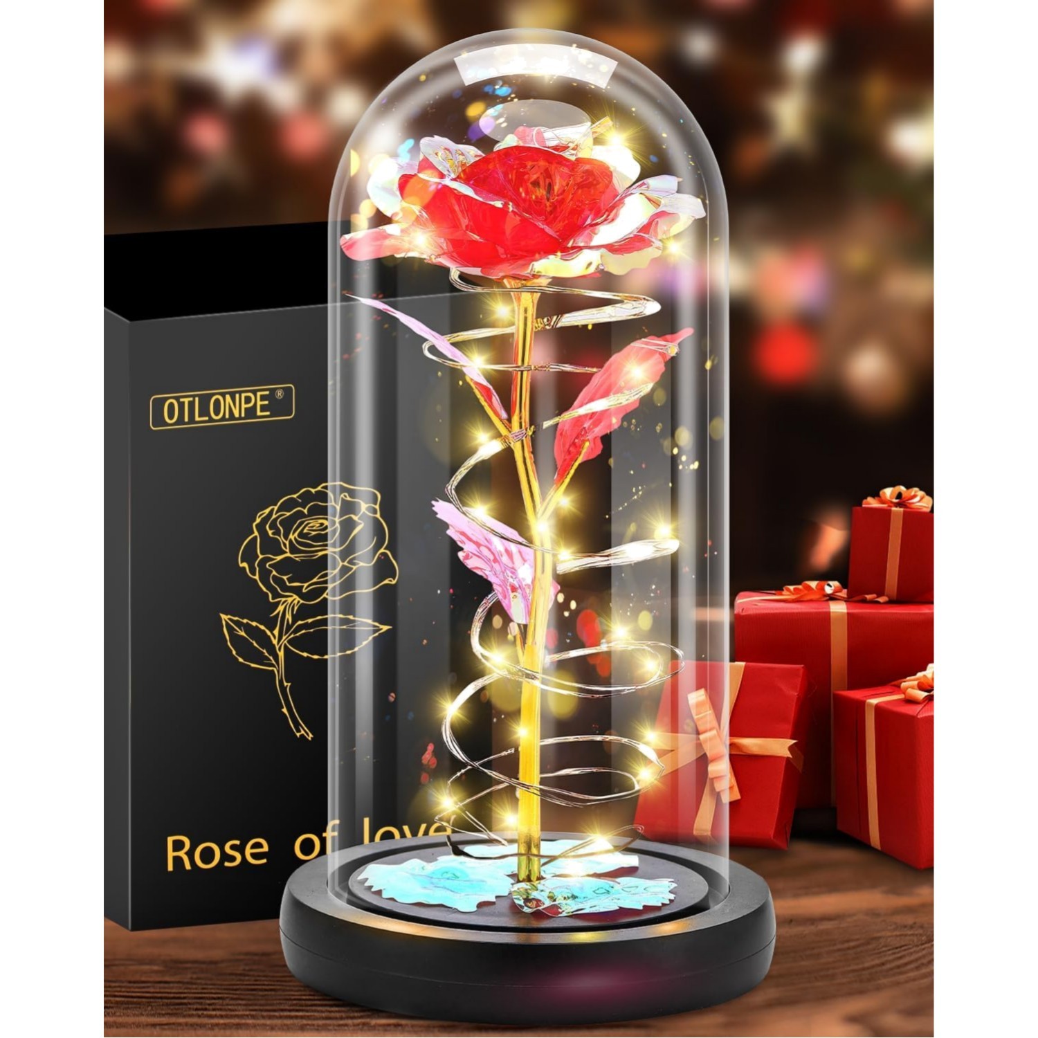 Forever Preserved Rose in Glass Dome – Timeless Gift for Moms and Loved Ones