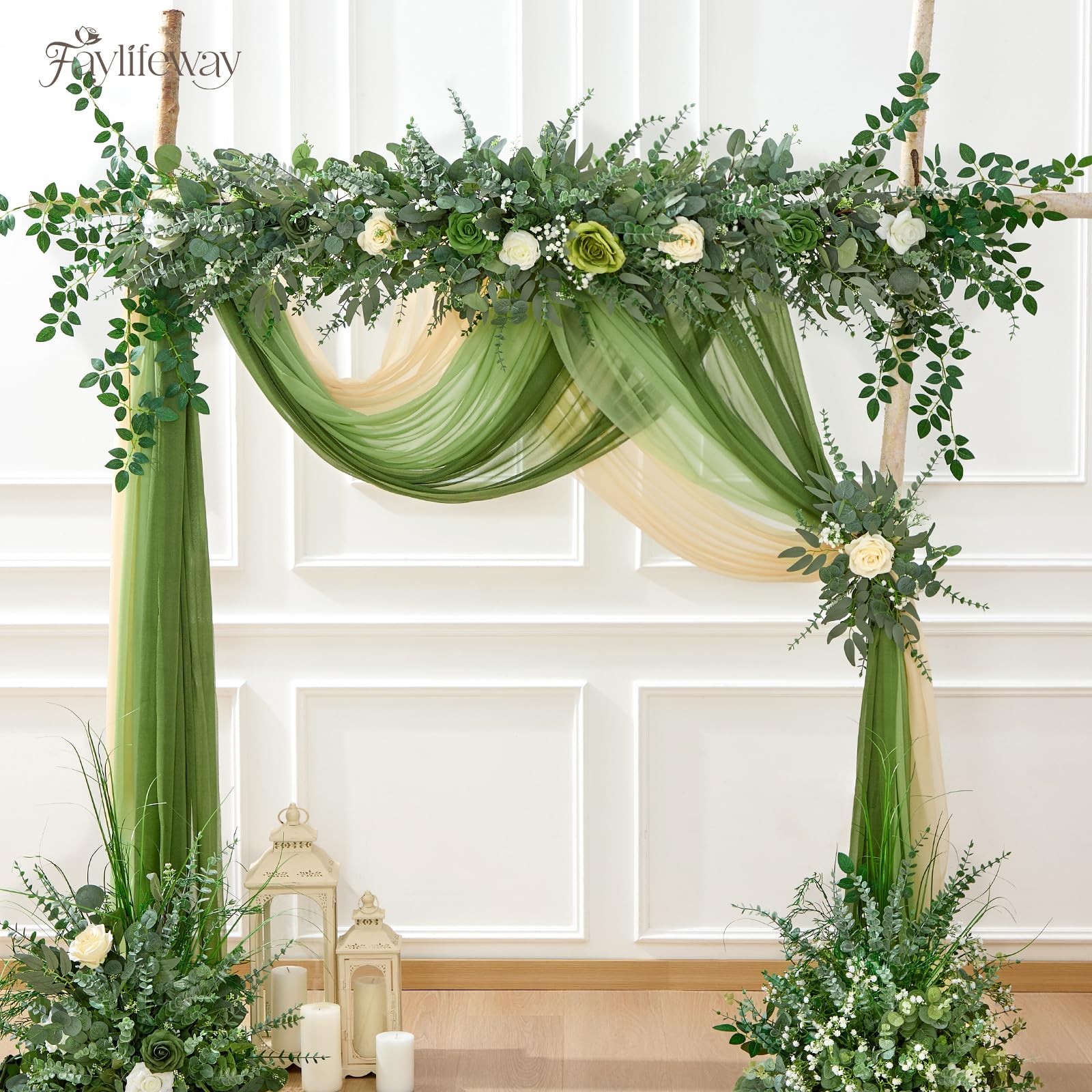 Faylifeway 150Pcs 5 Kind Mixed Greenery Eucalyptus Stems Bulk for Wedding Dec…
