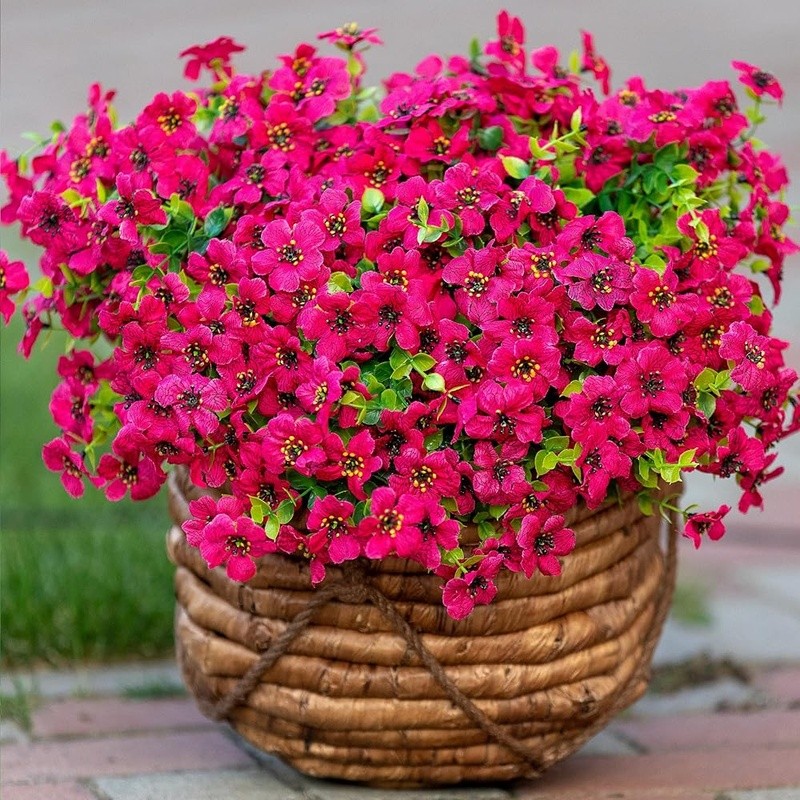 Outdoor Artificial Plants UV Resistant Faux Greenery Privacy Decor 16 Bundles US