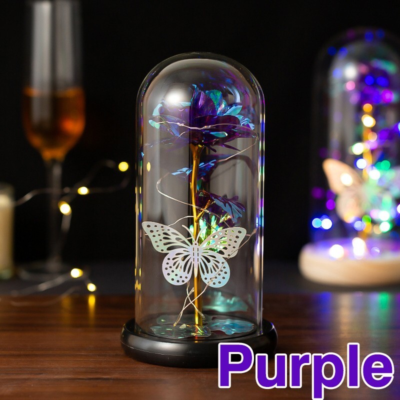 Forever Rose Flower LED Light gifts ornament decoration landscape night light